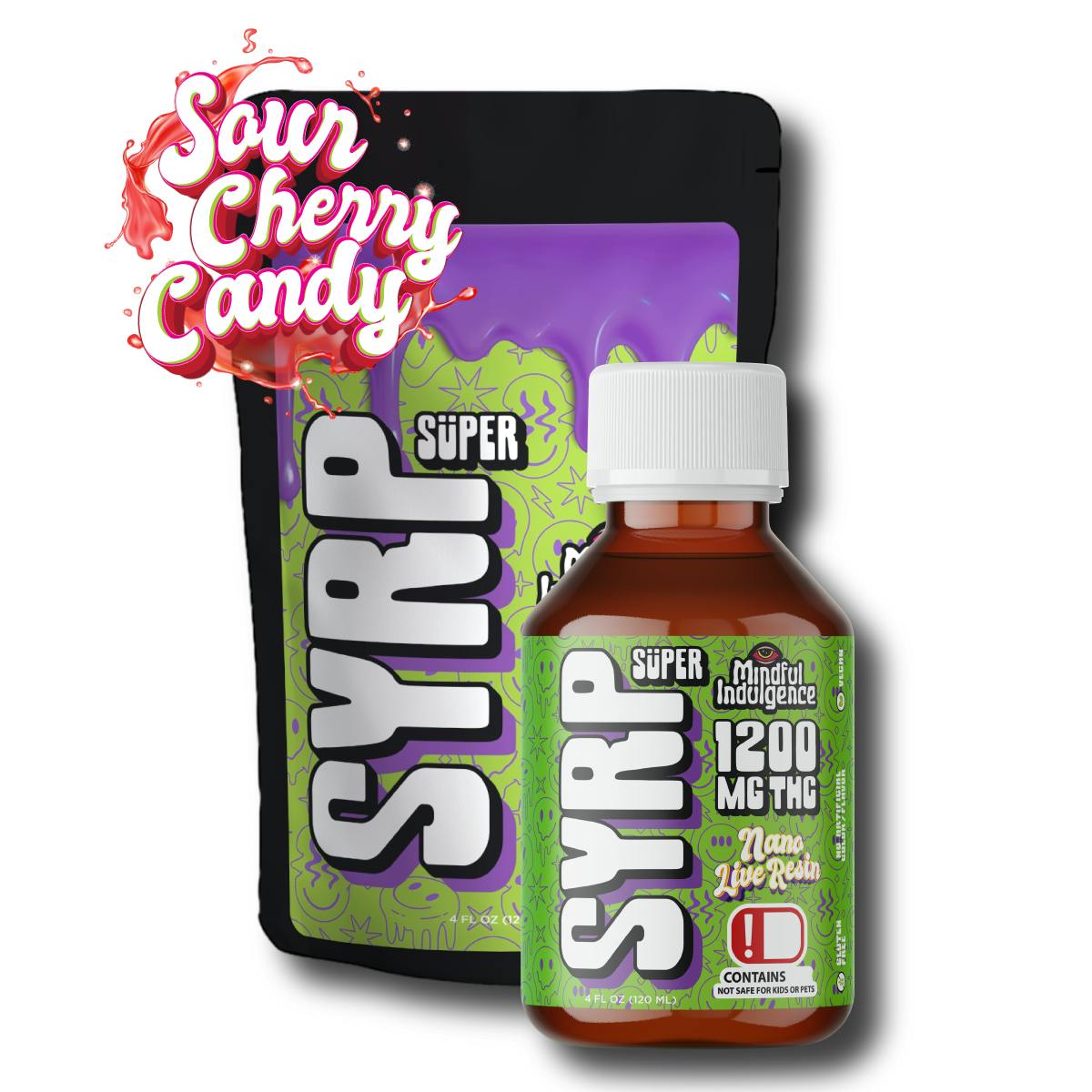 Süper Syrp | Sour Cherry Candy | Mix-in | 1200mg | 120ml