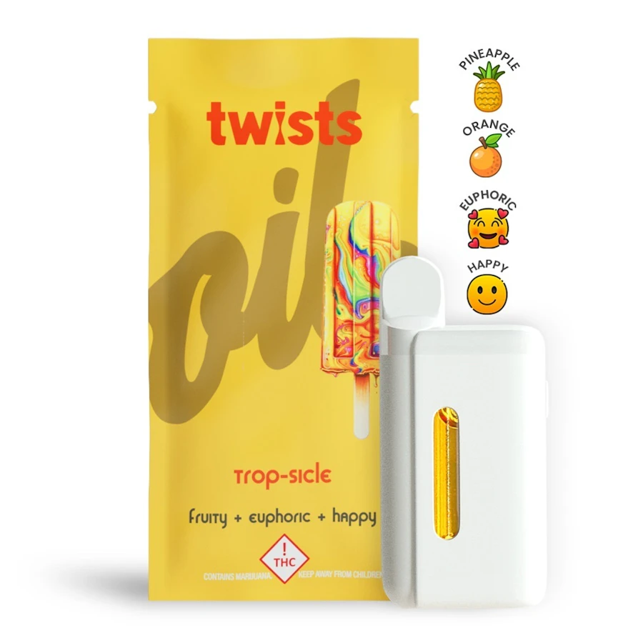 Trop-sicle Flavor - "Twists" AIO 'Tanker' (4g) - by Oil® — disposable listed on the Herbs 4 You menu