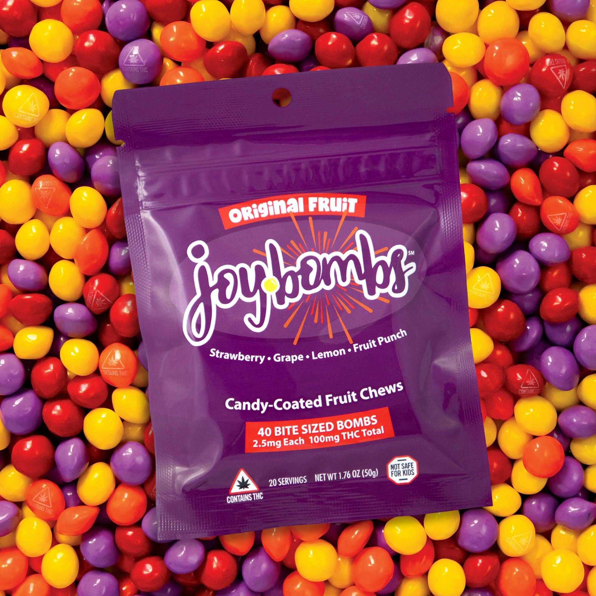 Joy Bombs Original Fruit - 100mg THC (40pk / 2.5mg ea) at Pettals Cannabis Dispensary - Charlton
