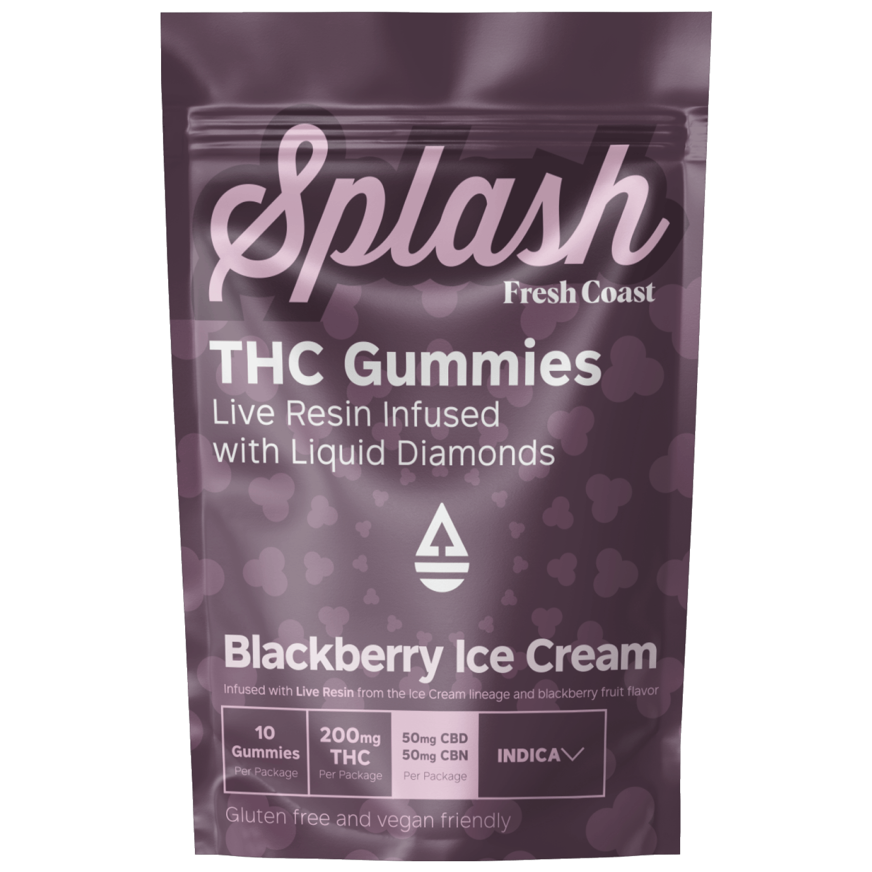 Splash | Blackberry Ice Cream 4:1:1 LR Gummies | 200mg | 10ct | 20mg/ea by Fresh Coast