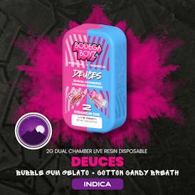 2 gram Deuces Bubble Gum Gelato x Cotton Candy Breath Live Resin Vape | OK