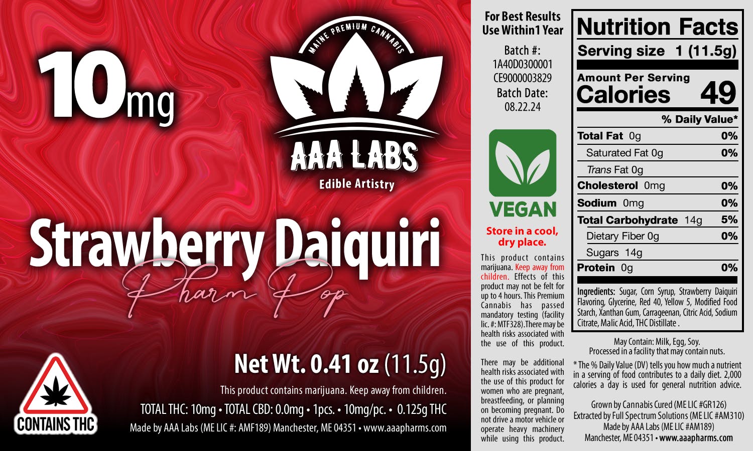 Strawberry Daiquiri Pharm Pop Thc