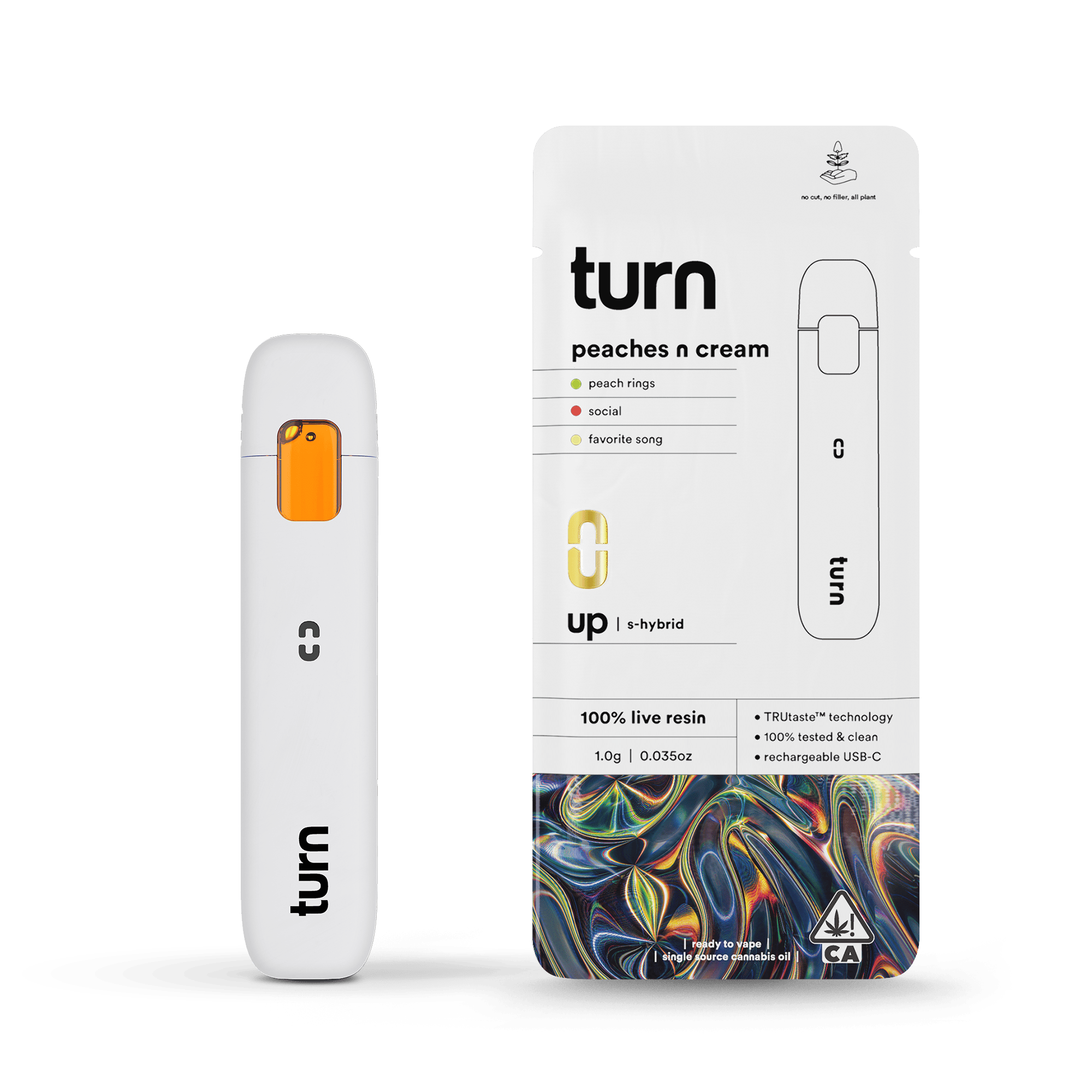 Peaches n Cream | 100% Live Resin | AIO | Indica-Hybrid