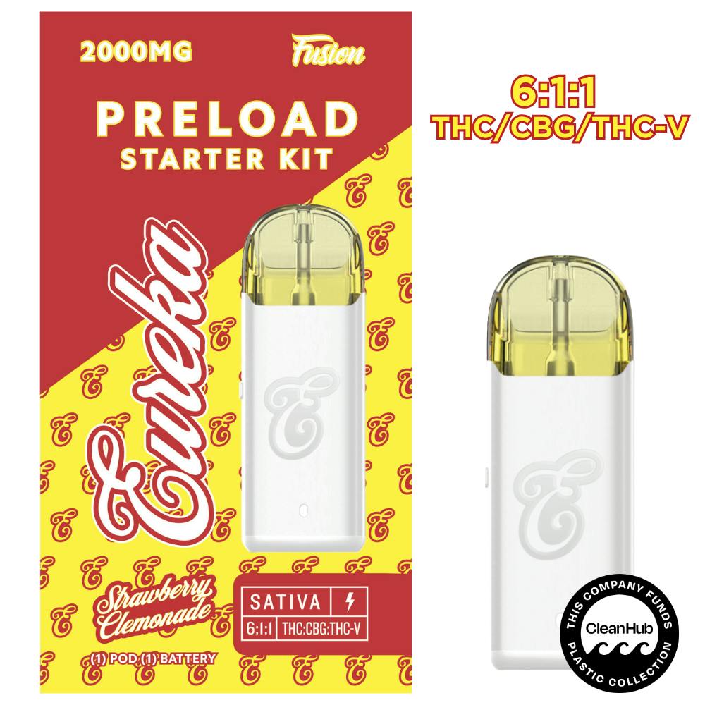 vuse epod 2 garden strawberry starter bundle PRELOAD Starter Kit - 2g FUSION - Strawberry Clemonade (6:1:1 THC/CBG/THCV)