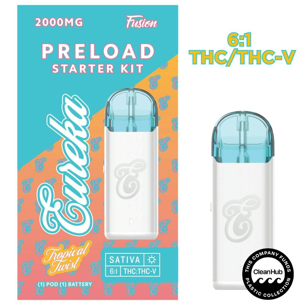 PRELOAD Starter Kit - 2g FUSION - Tropical Twist (6:1 THC/THCV) by EUREKA