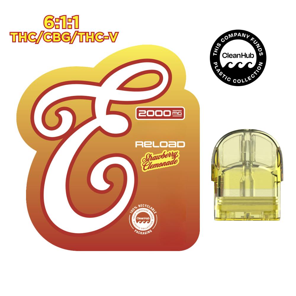 RELOAD - 2g FUSION - Strawberry Clemonade (6:1:1 THC/CBG/THCV)