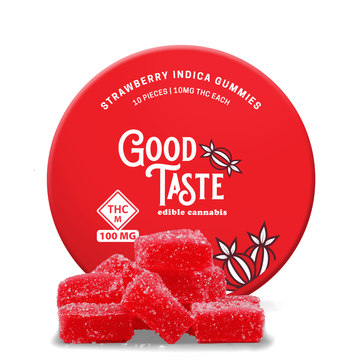 Strawberry Indica 100 mg - Good Taste Edible Gummy