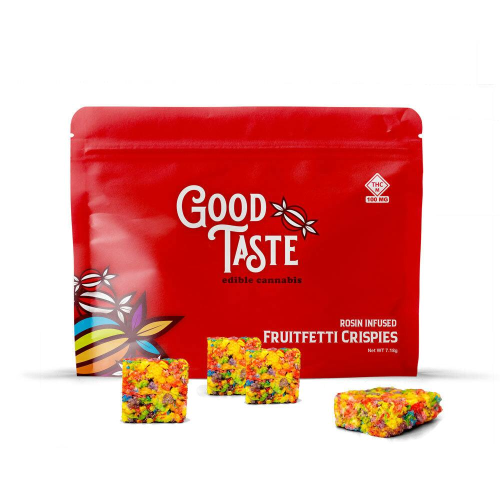 Fruitfetti 100mg Cured Rosin Good Taste Edibles Crispies