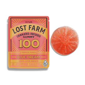 Lost Farm 100mg 1pk Tropical Punch x Blue Dream Live Resin Gummy