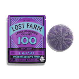 Lost Farm 100mg 1pk Triple Berry x Fatso Live Rosin Gummy
