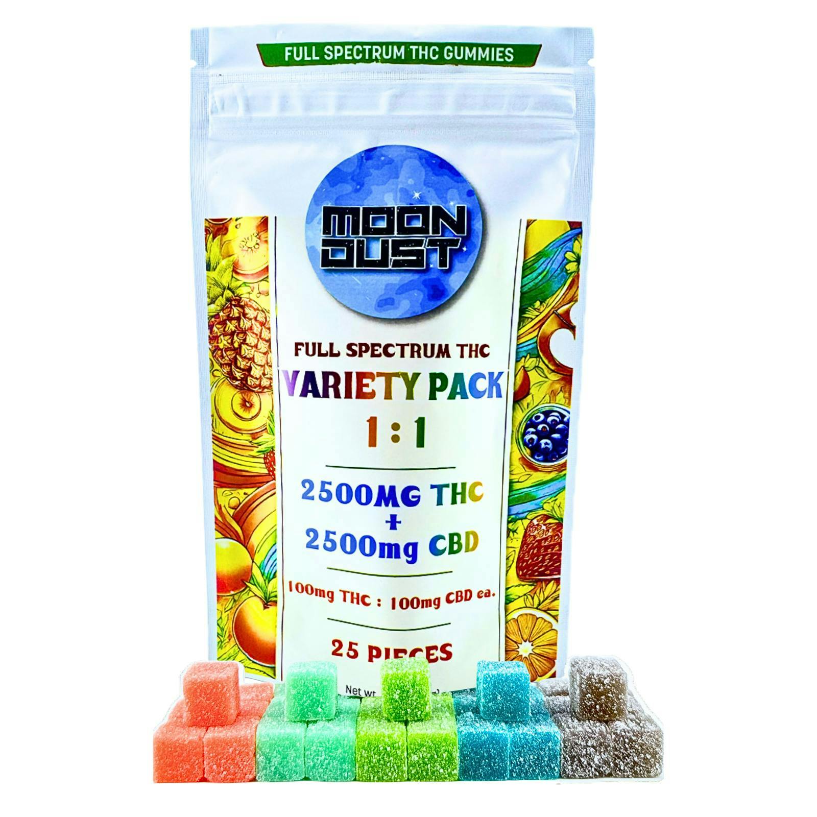 Moon Dust | Variety 1:1 Nano Gummies | 2000mg | 40ct | 50mg/ea