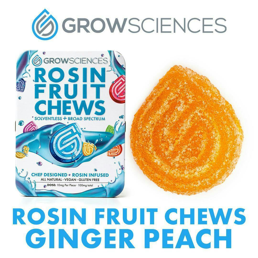 Ginger Peach Rosin Fruit Chews [10pk] (100mg)