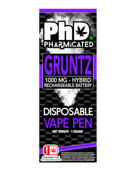 PhD Disposable Vape Cart - 1000 mg - Gruntz (H)