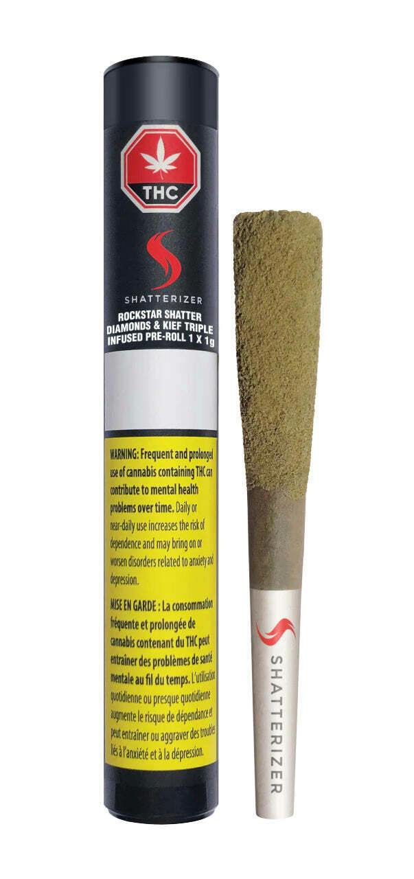 Rockstar Shatter Diamonds & Kief Triple Infused Pre-Roll 1g