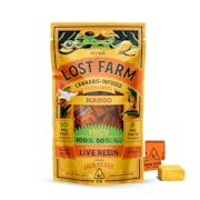 L.F Kiva Live Resin Fruit Chews Mango THCV 2:1