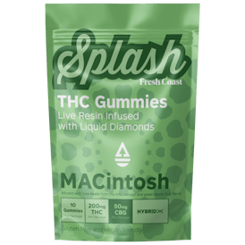 MACintosh | Splash Live Resin Gummies | Hybrid | 200mg THC : 50mg CBG (4:1)