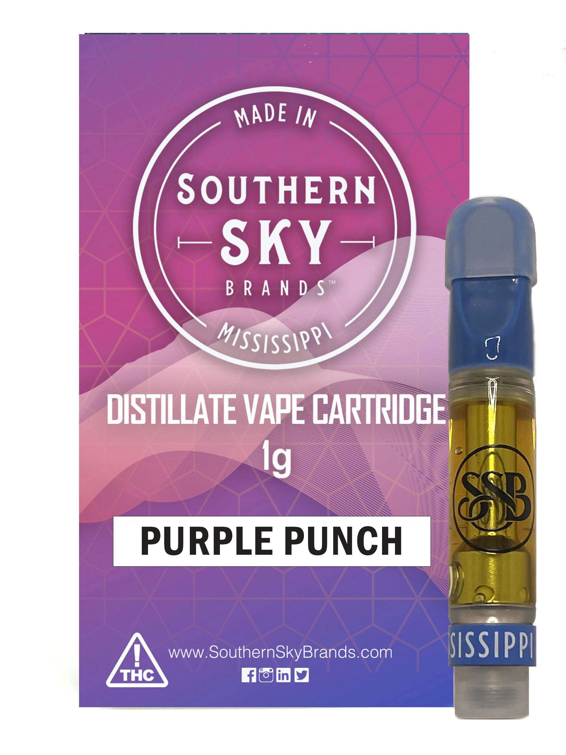 Purple Punch THC Vape - 1g - Southern Sky Brands