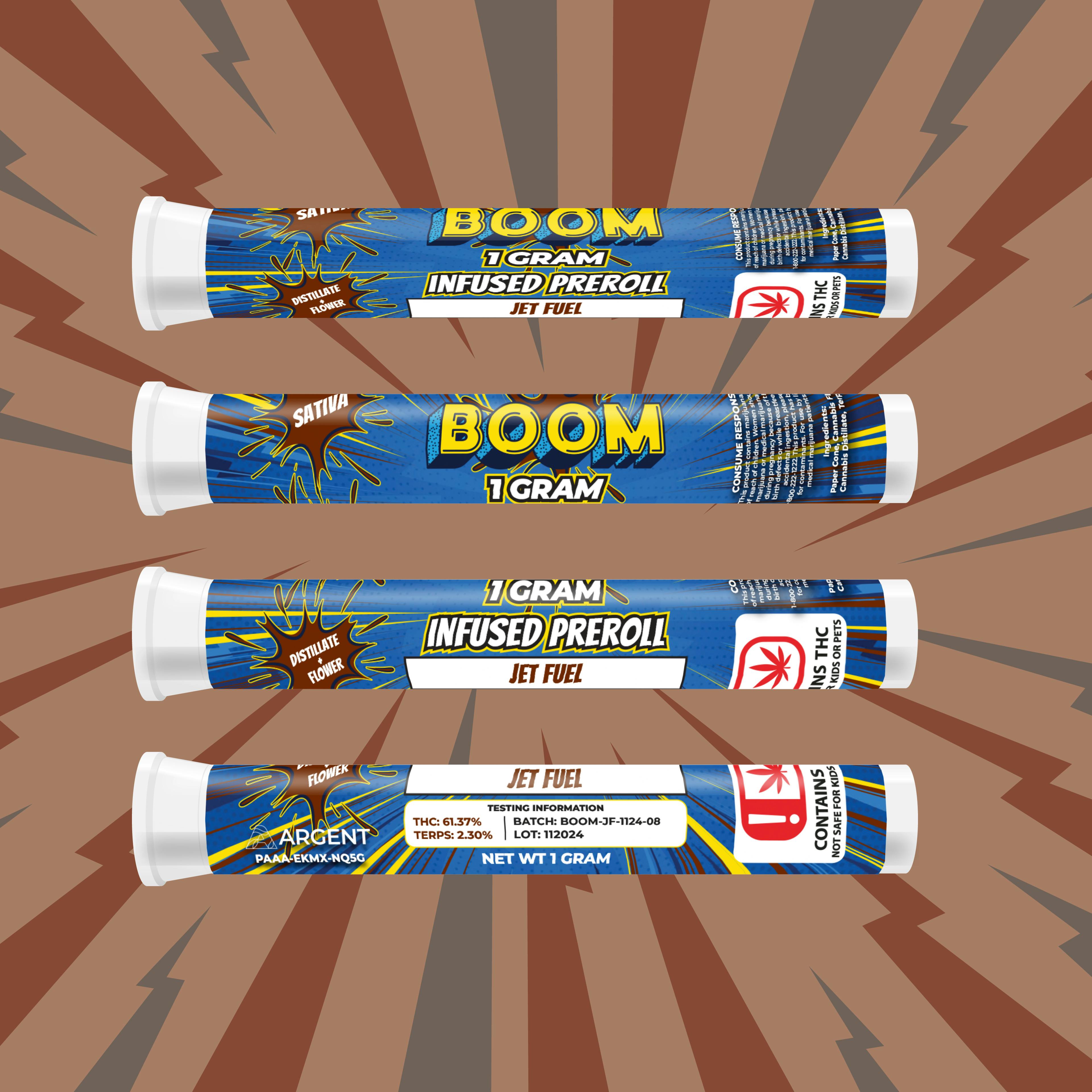 Jet Fuel - 1 Gram Distillate Infused Prerolls