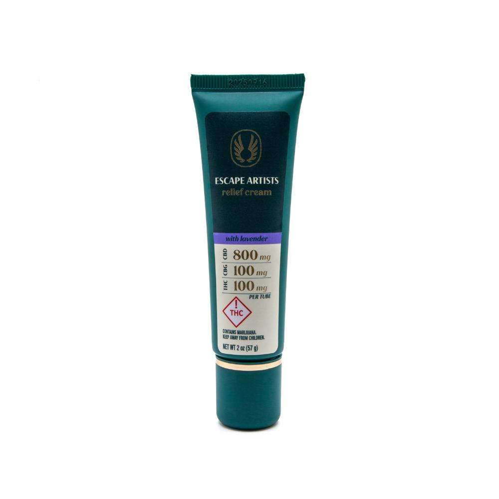 Relief Cream - Lavender - [2oz] (800mg CBD / 100mg CBG / 100mg THC)