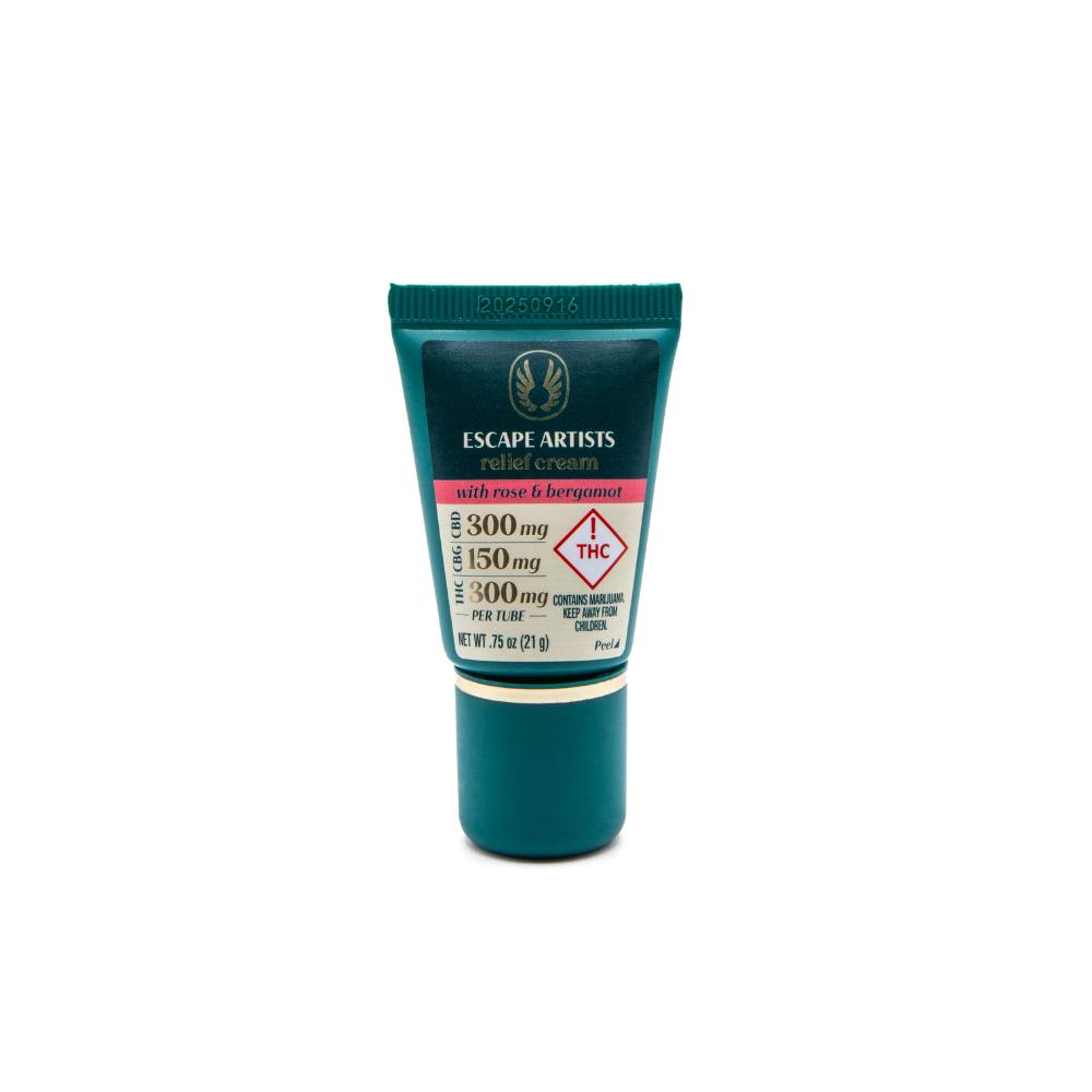 Relief Cream-Rose & Bergamot-[0.75oz] (300mg CBD / 150mg CBG / 300mg THC)