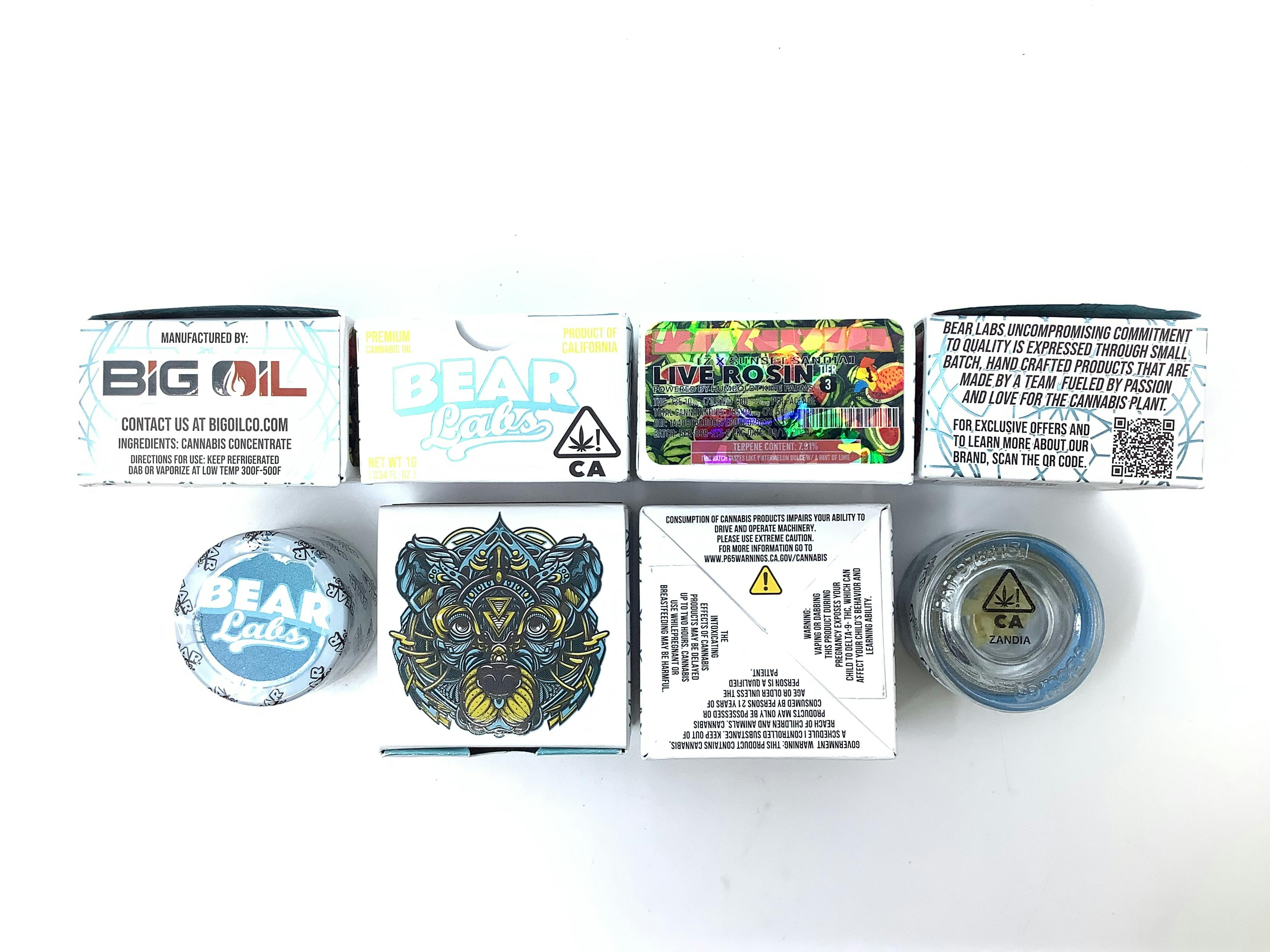 Bear Labs Live Rosin 1g Zandia - Los Angeles Cannabis Dis...