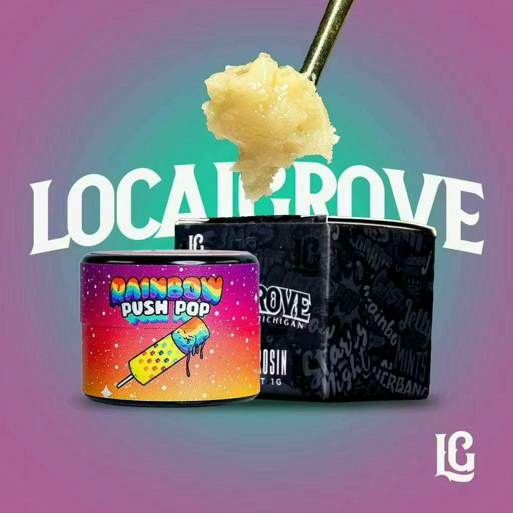 Local Grove Live Hash Rosin Badder | Rainbow Push Pop | 1G by Local Grove