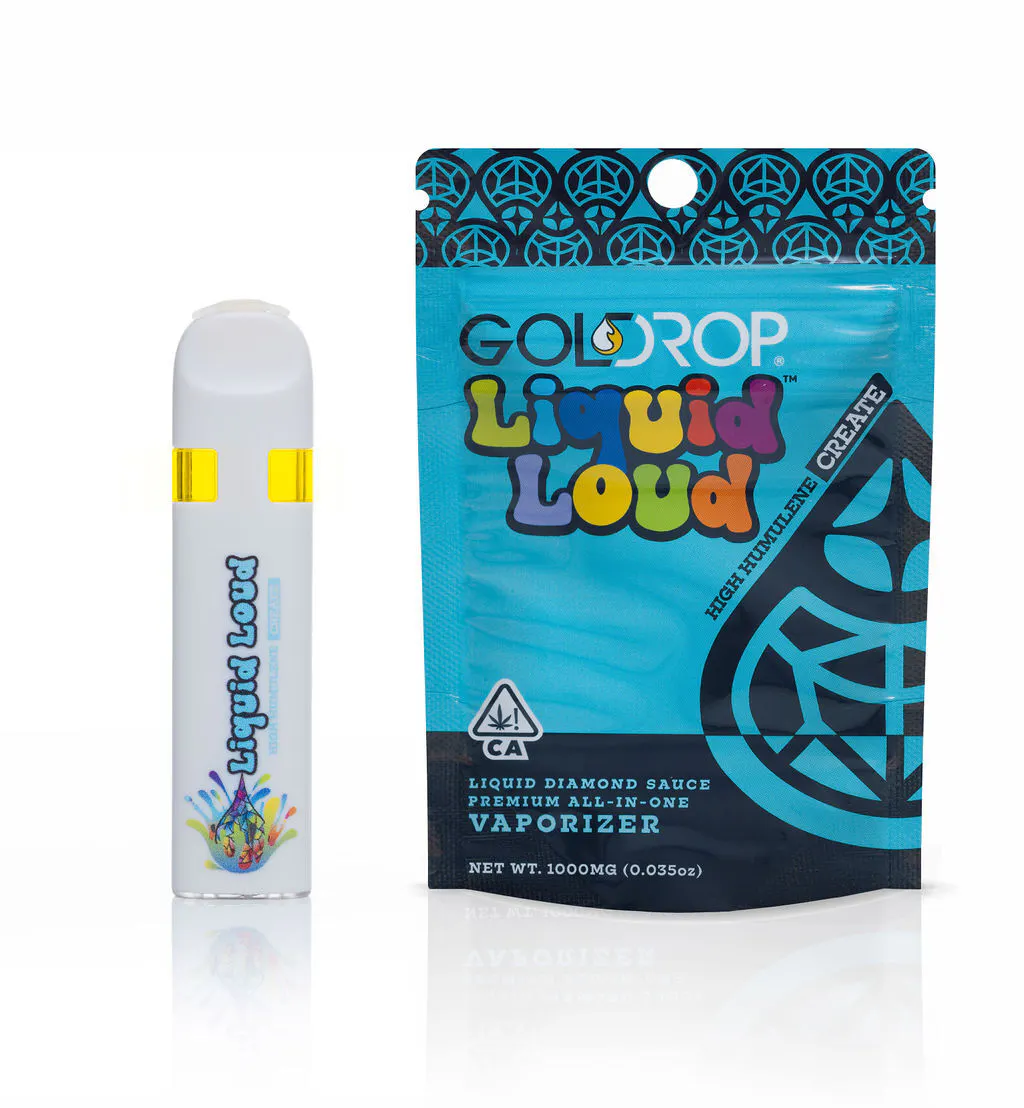 GoldDrop - Goldrop - Forbidden Skittlez - AIO - Liquid Loud Diamond Sauce - Myrcene - Calm(I) 1.5g Main Image