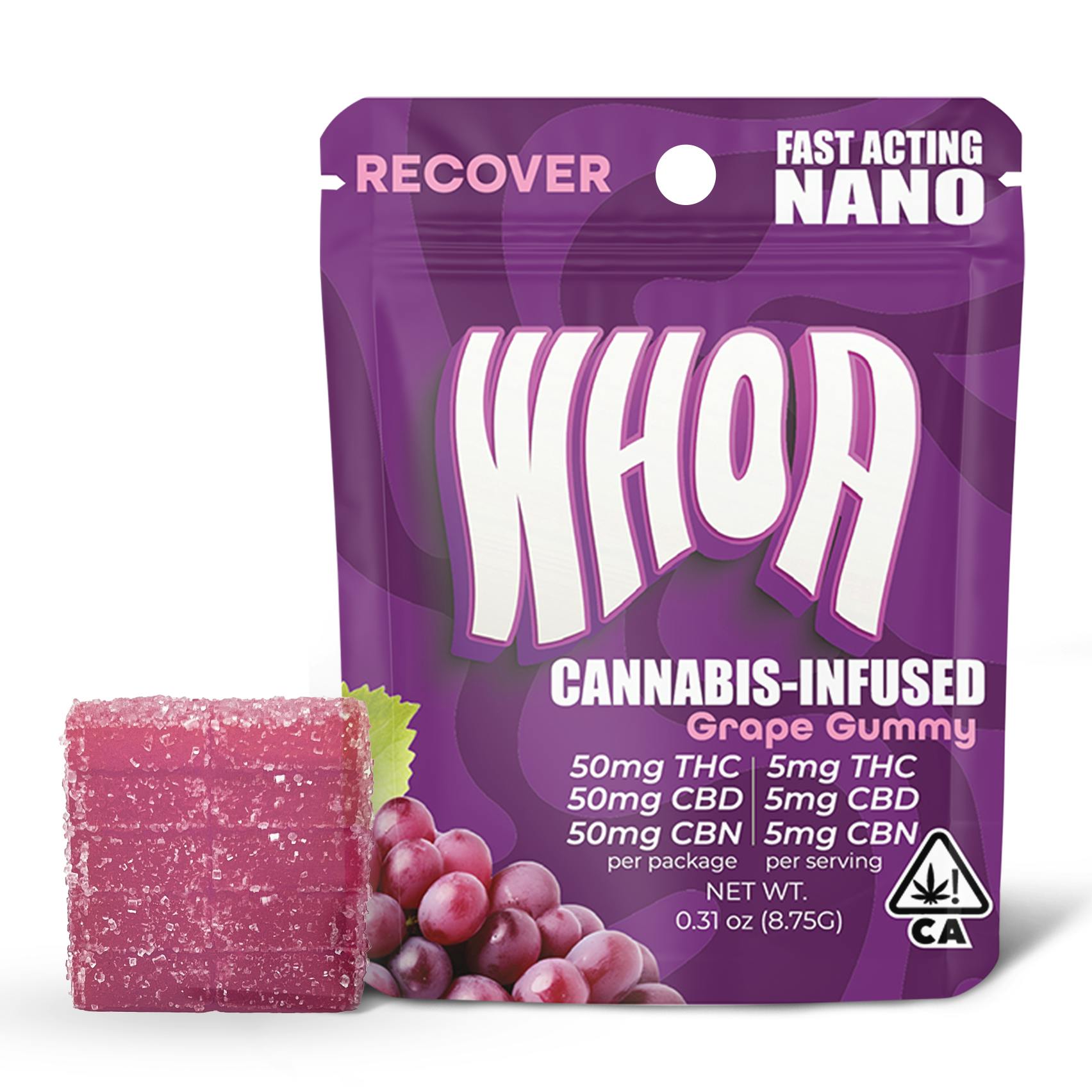 Grape CBN CBD THC Gummy - Bite, Relax (1:1:1 50mg:50mg:50mg)