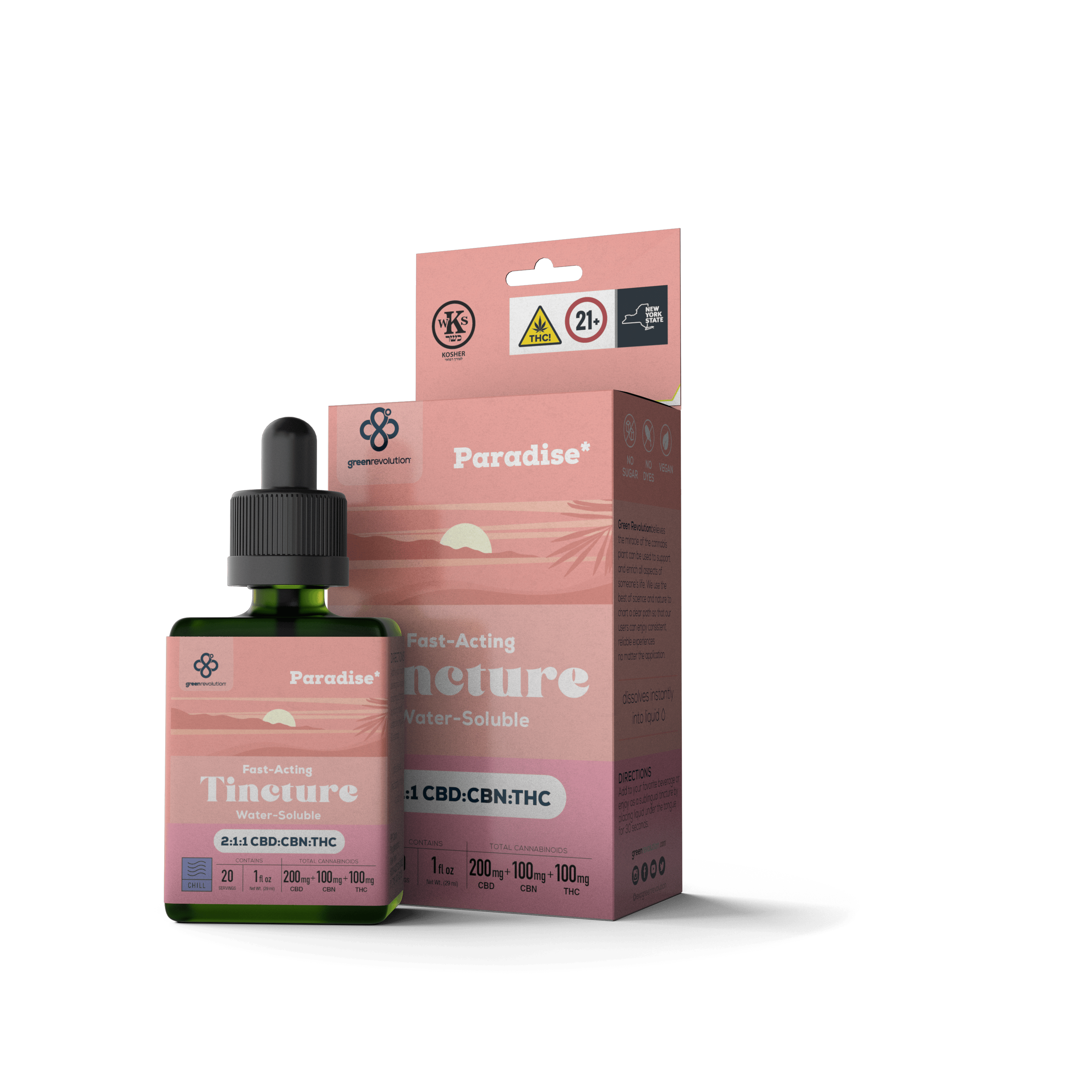 Green Revolution Tincture | Paradise 2:1:1 CBD:CBN:THC Tincture