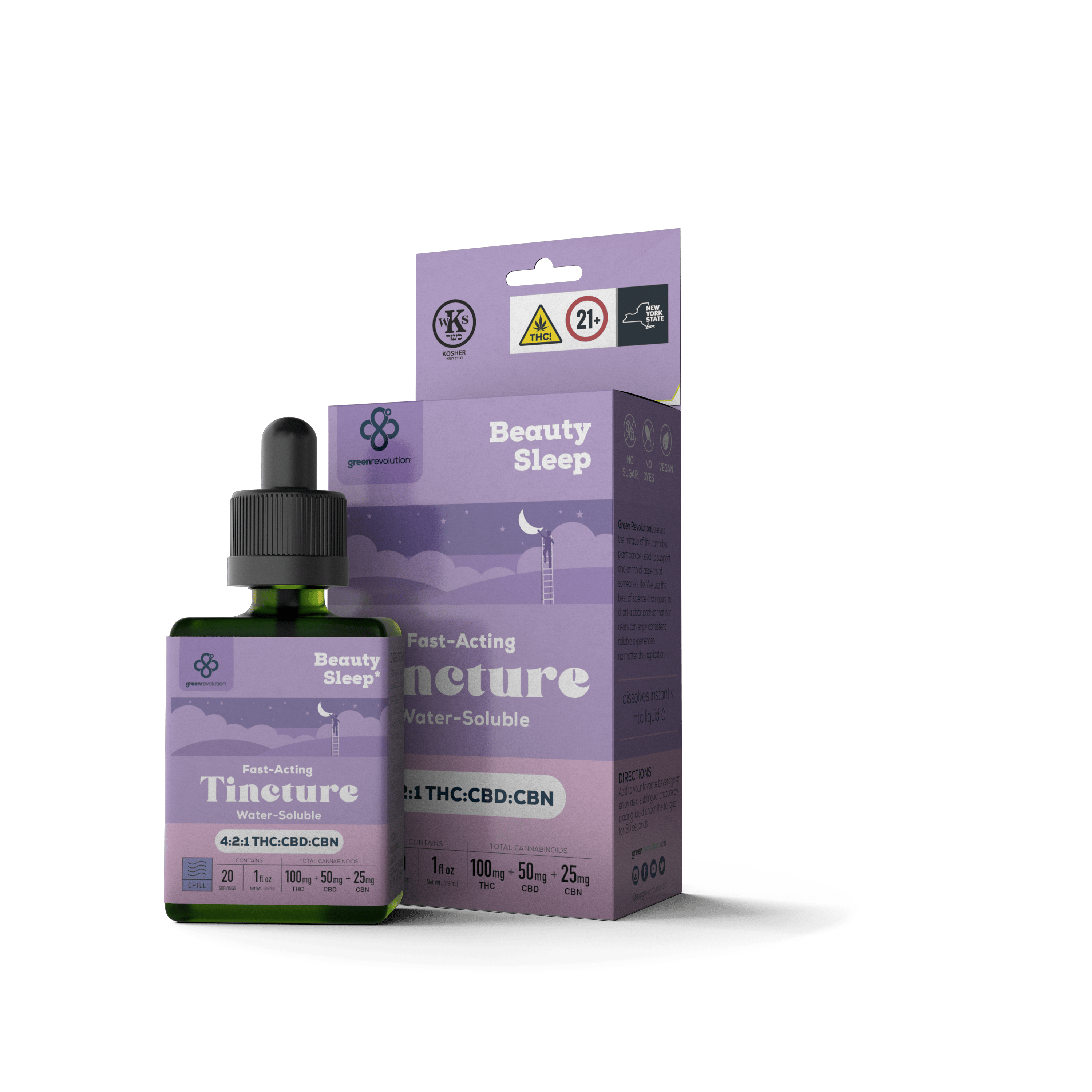 Green Revolution Tincture | Beauty Sleep 4:2:1 THC:CBD:CBN Tincture [1oz]