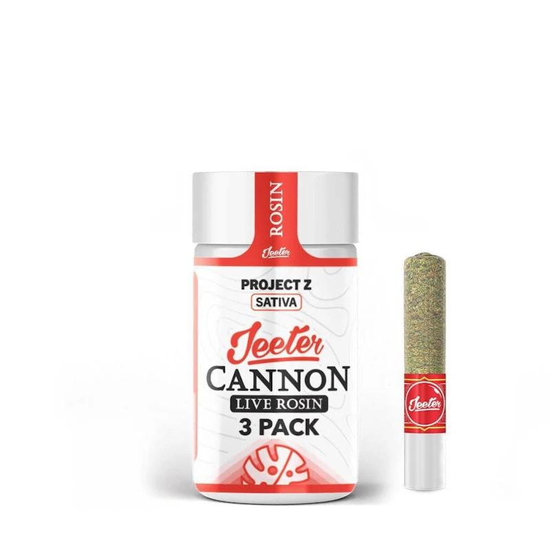 Jeeter Project Z · Live Rosin Cannons · Infused Minis · 0.5g each · 3pk, Infused Pre-Rolls
