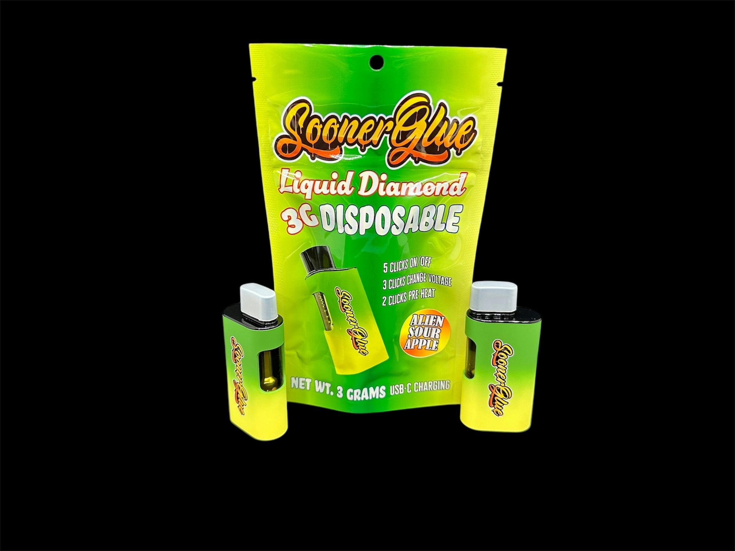 3g Liquid Diamond Disposable Cartridge - Alien Sour Apple