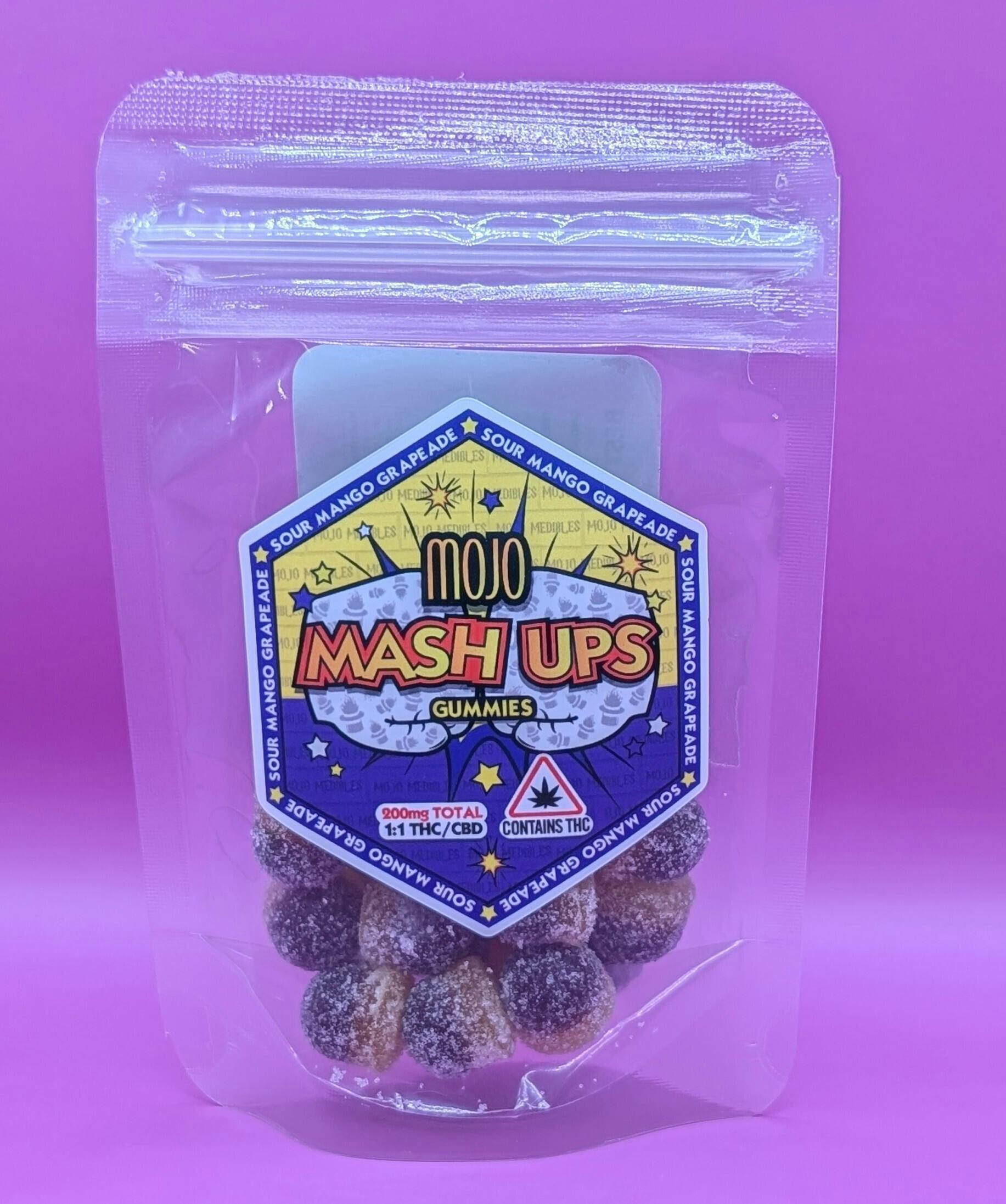 MOJO Mash Ups 1:1 Low Dose Gummies- SOUR MANGO GRAPEADE by Mojo Medibles