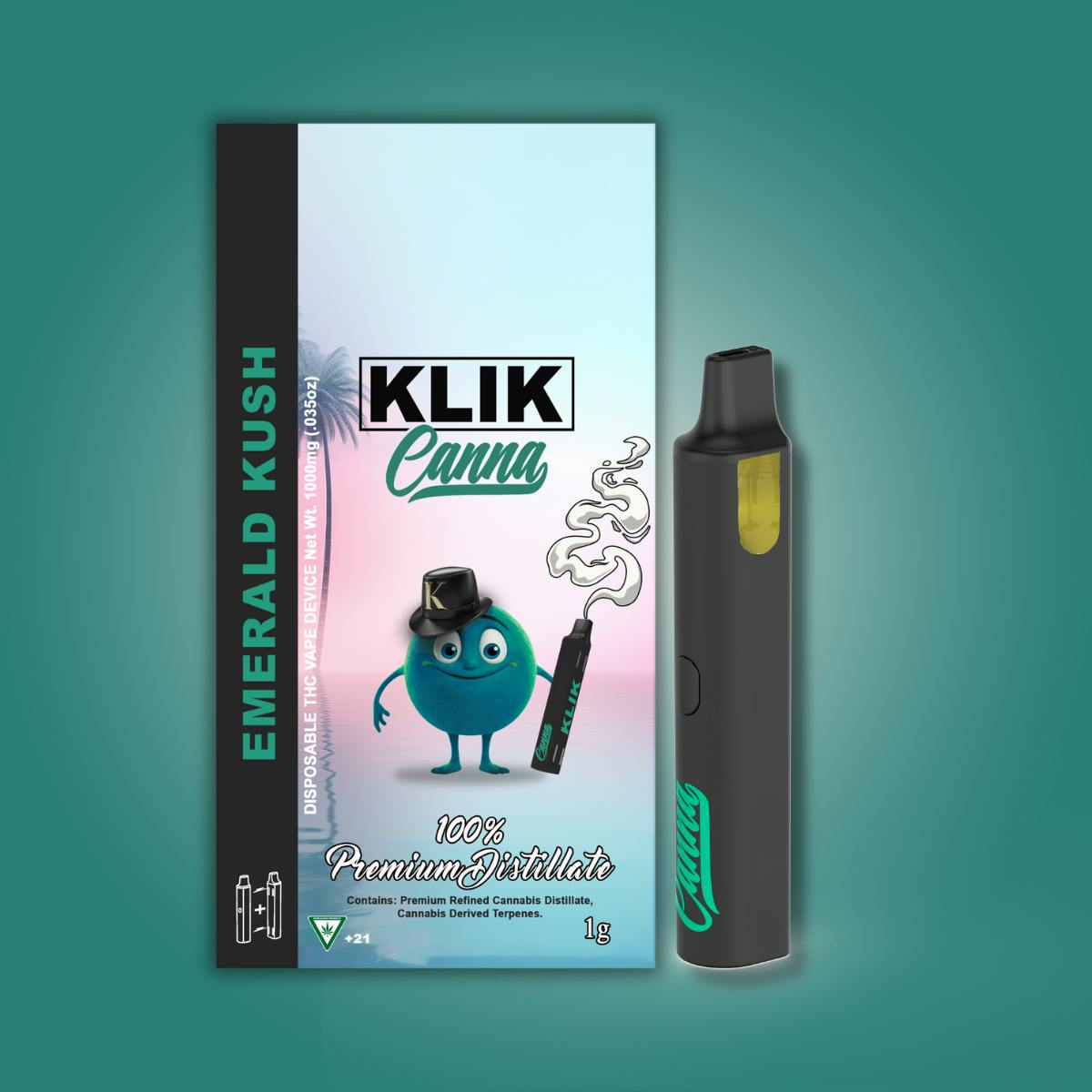 Klik 1g Disposable - Emerald Kush