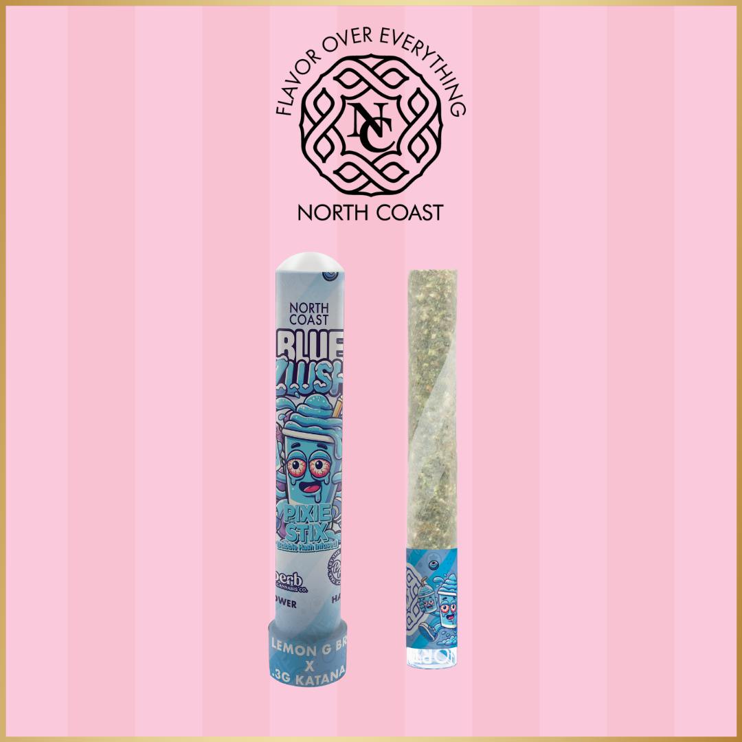 North Coast Blue Zlush Rice Paper Pixie Stick 1.5g