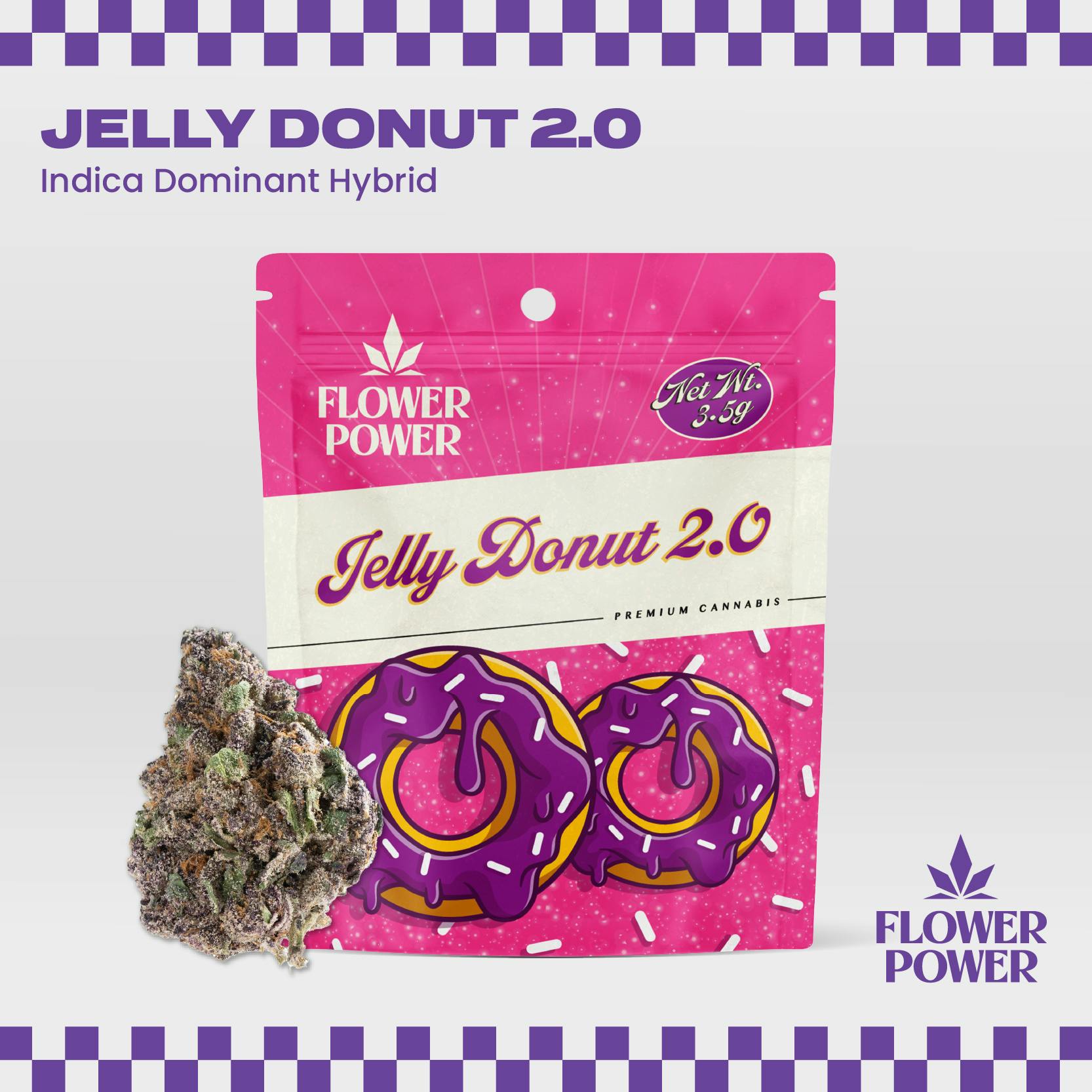 Jelly Donut 2.0 | Buds | 3.5g by Flower Power Cannabis