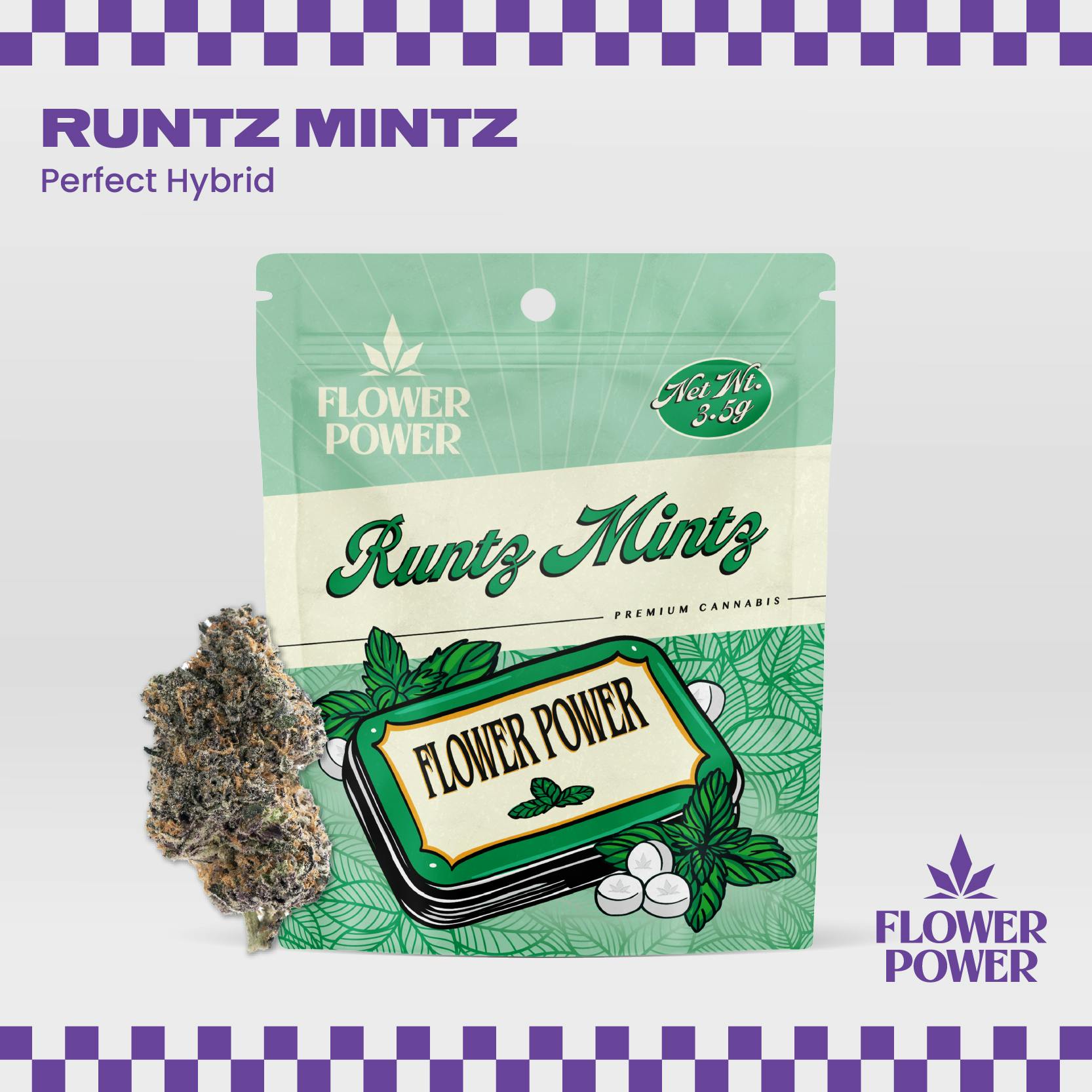 Runtz Mintz | Buds | 3.5g by Flower Power Cannabis