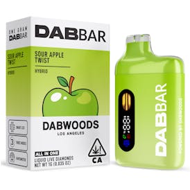DABBAR 2.0 LIQUID DIAMOND 1G SOUR APPLE TWIST