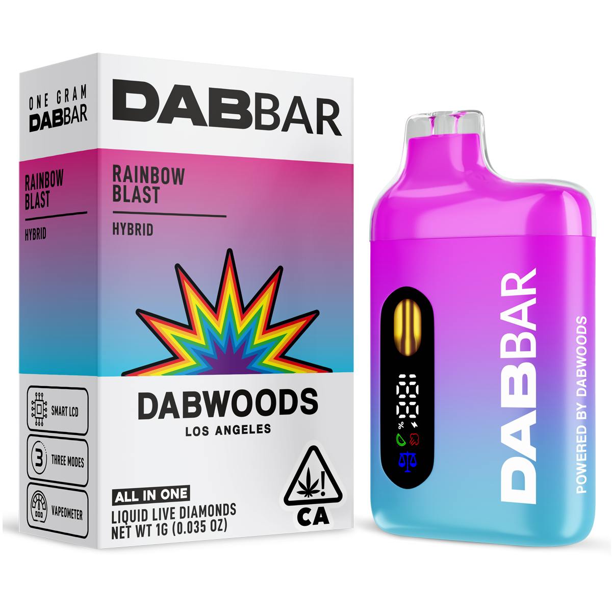 DABBAR 2.0 LIQUID DIAMOND 1G RAINBOW BLAST - Dabwoods