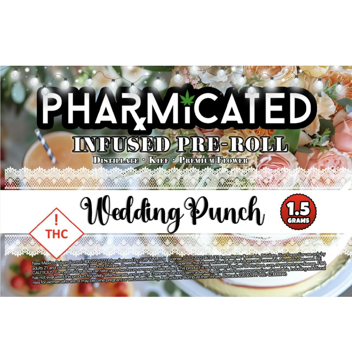 INFUSED - PhD 1.5g Pre-Roll - Wedding Punch (H) at Mesa Flowers Canna Co.
