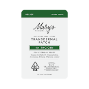 MARY'S MEDICINALS - RELIEF 1:1 TRANSDERMAL PATCH