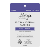 MARYS MEDICINALS | INDICA - 10PK TRANSDERMAL PATCH | TOPICAL | 200MG