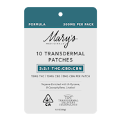 MARYS MEDICINALS | FORMULA 3:2:1 THC/CBD/CBN - 10PK TRANSDERMAL PATCH | TOPICAL