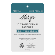 Mary's Medicinals | 3:2:1 THC:CBD:CBN Transdermal Patches 10pk | 150mg