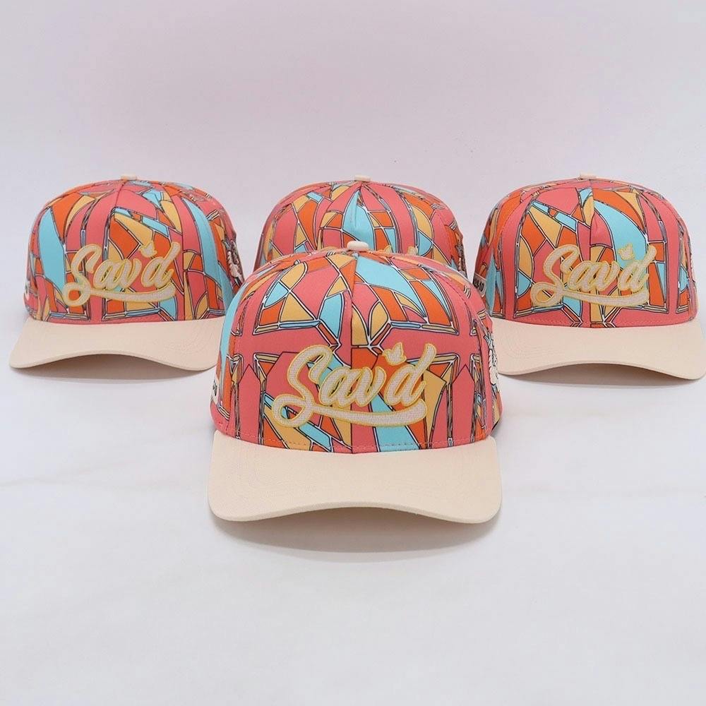 Sav'd By Grace Snap Back Hat -Stained Glass