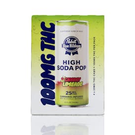 PABST | PBR Cannabis Infused High Soda Pop - Cherry Limeade | 25mg | 4 pack