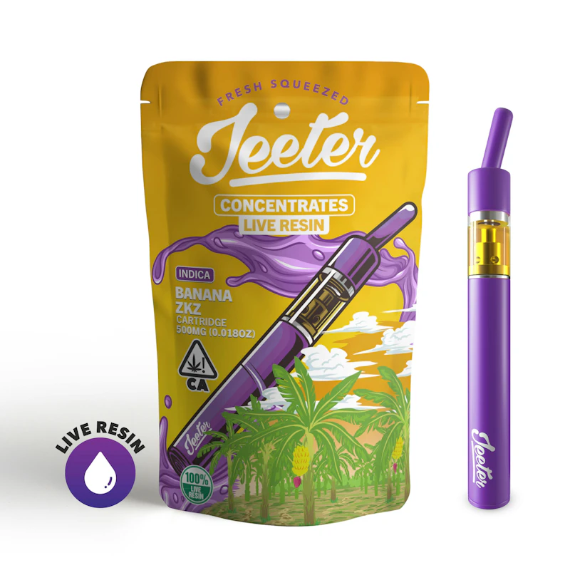 Jeeter Banana ZKZ · Live Resin Straw Disposable · 0.5g, Disposables