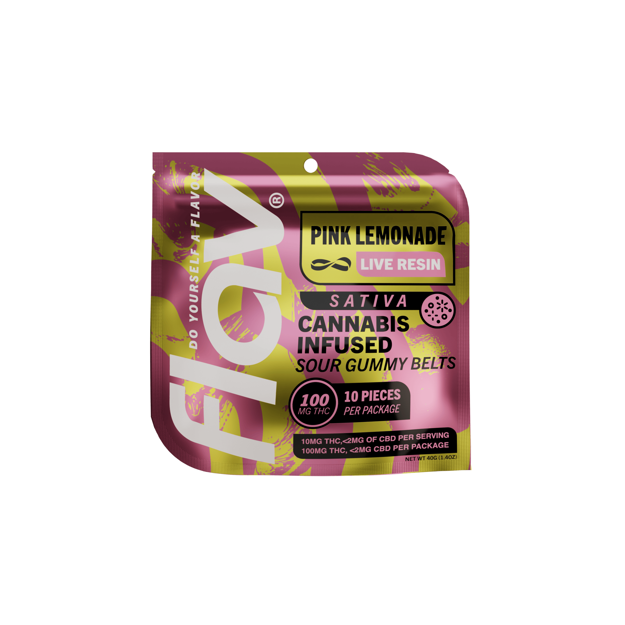 Flav - Belts - Live Resin - 100mg - Pink Lemonade - Sativa