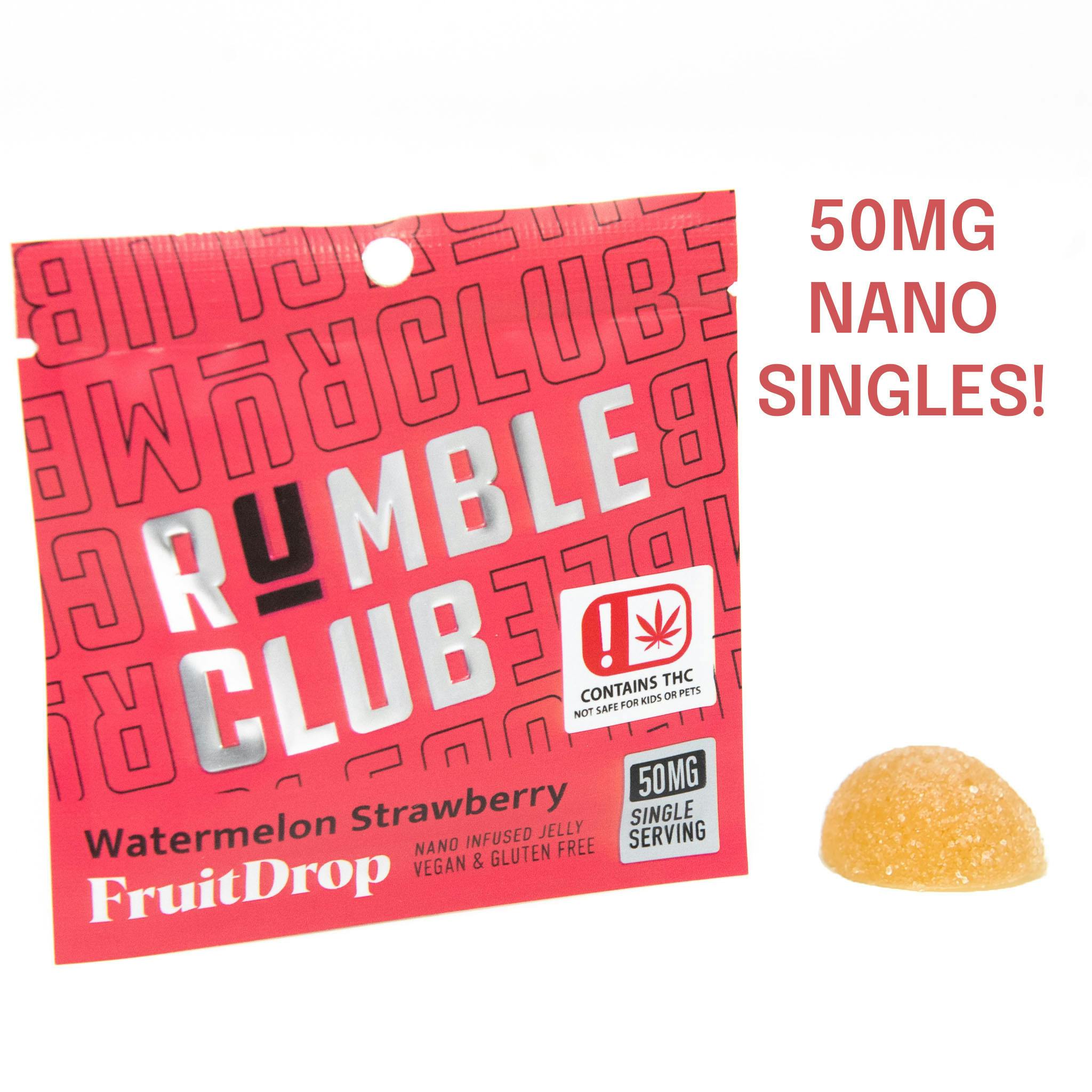 Rumble Club - Nano FruitDrop - 50mg Single - Watermelon Strawberry