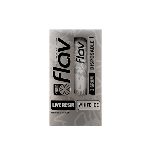 Flav - White Ice -Hybrid- Live Resin Disposable 1g (Vape Pen) | Flav    -vvv6 Back